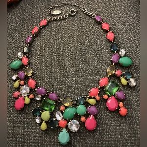 CARA COUTURE Colorful Crystal Cabochon Statement Necklace